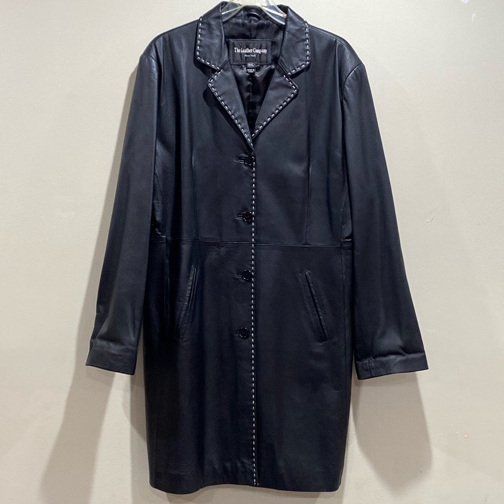 The Leather Company New York leather brown coat. Size 4XL